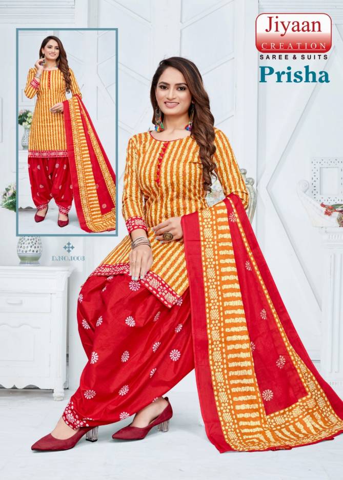 Jiyaan Prisha 1 Casual Wear Wholesale Dress Material Collection